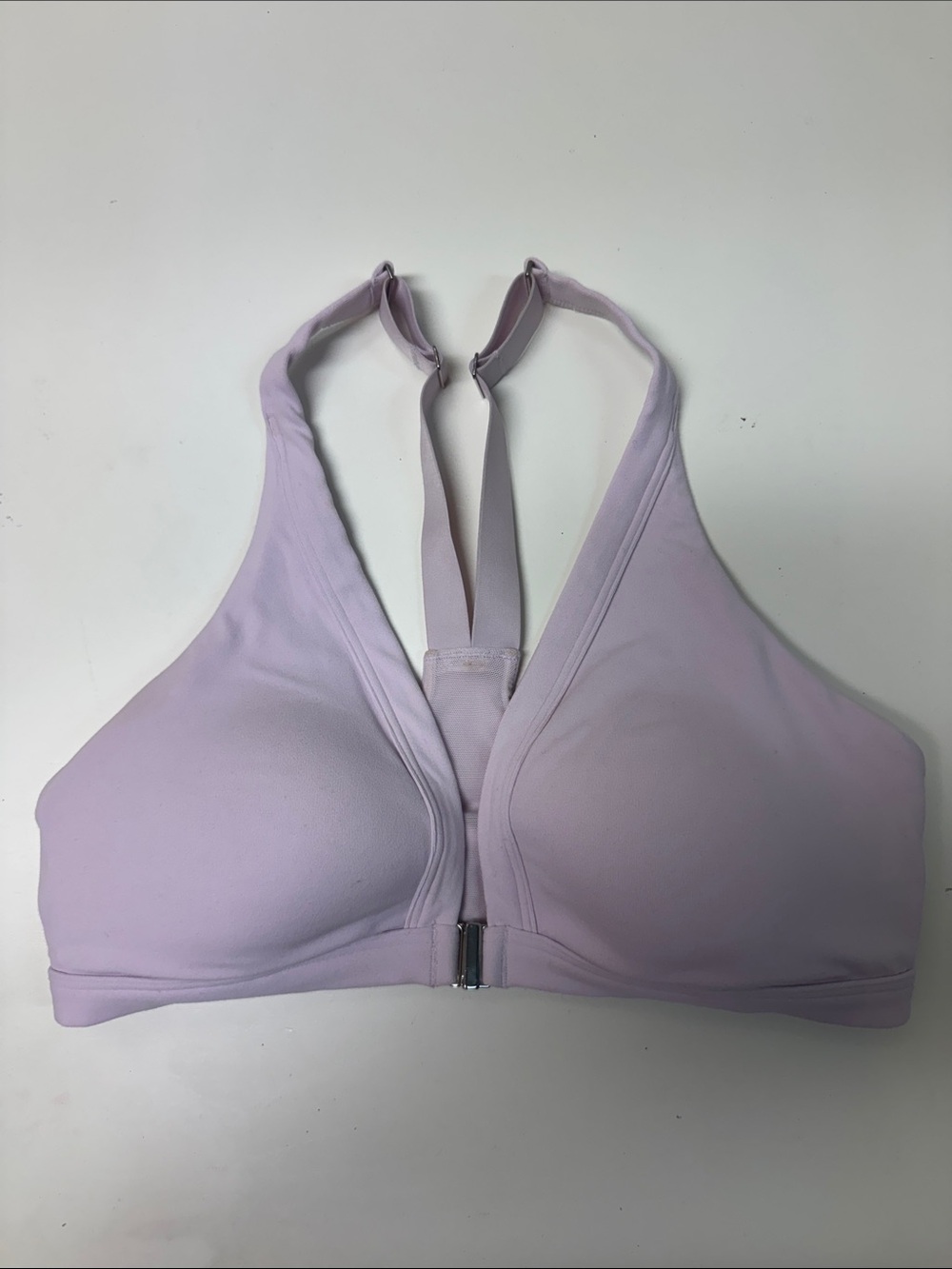 Athleta harmony Front-Close Racerback Bra in Lavender size small